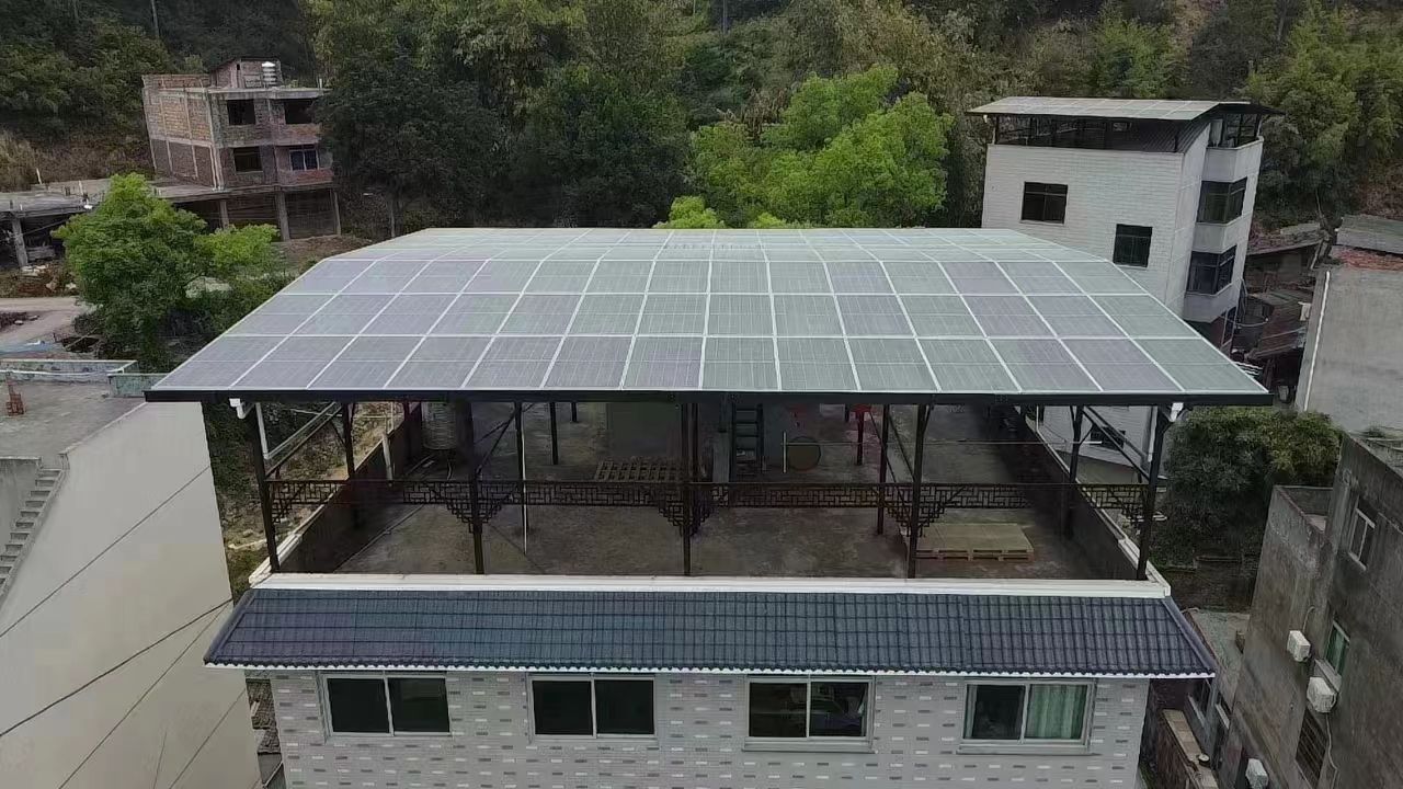 长垣15kw+10kwh自建别墅家庭光伏储能系统